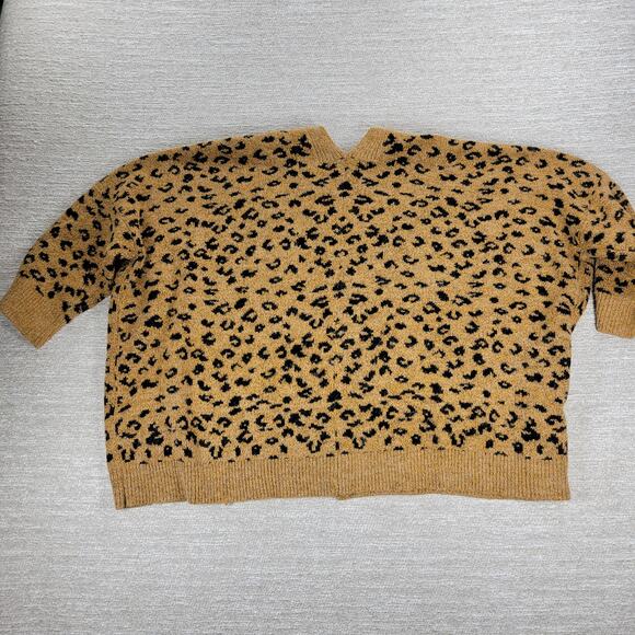 Ces Femme Leopard Print Oversized Cardigan Medium Wool Angora Blend - Picture 14 of 16